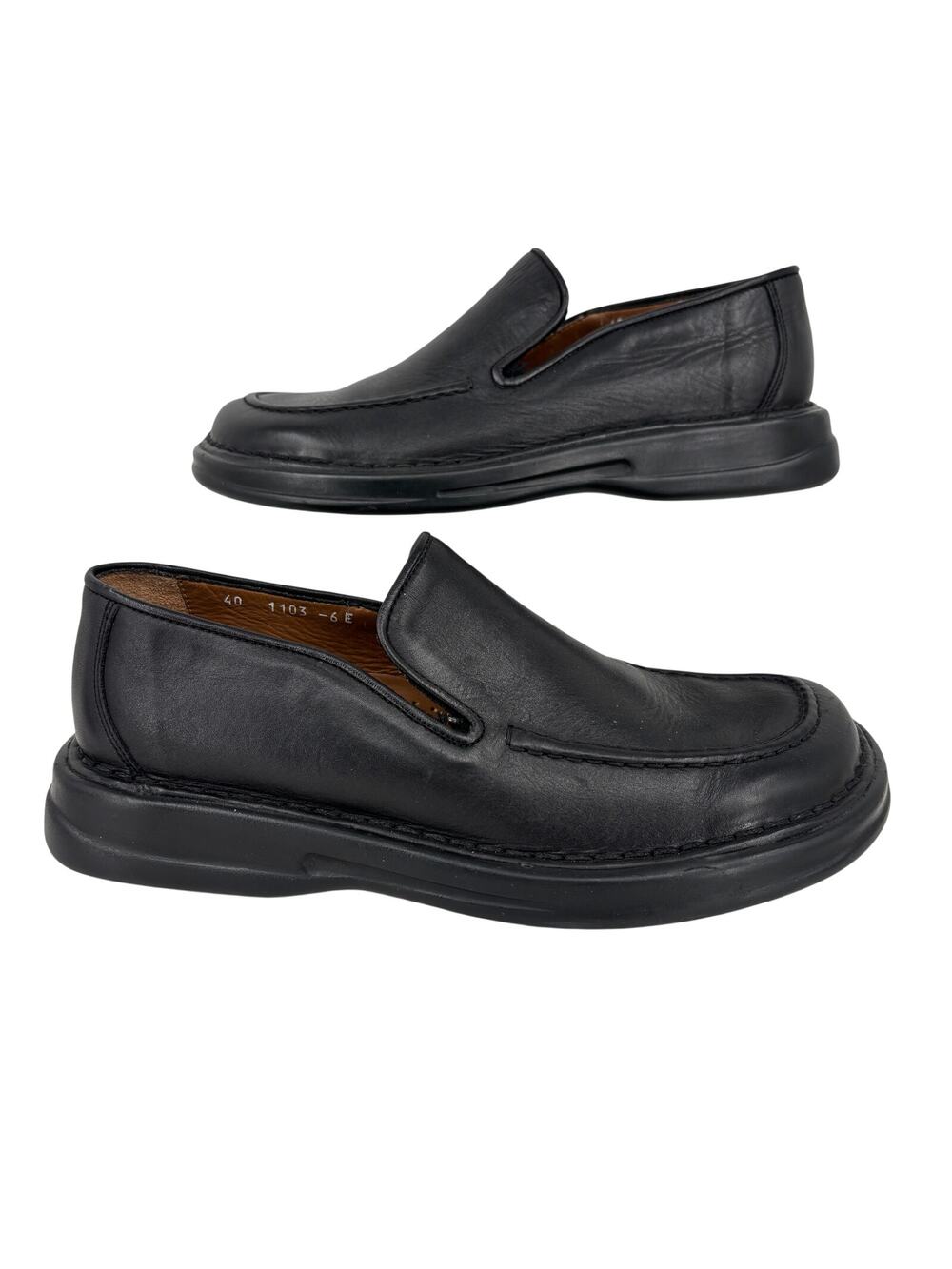 Hitchcock Limac Dress Shoe Mens EU 40 Black Leather Slip On‎ Made in Portugal